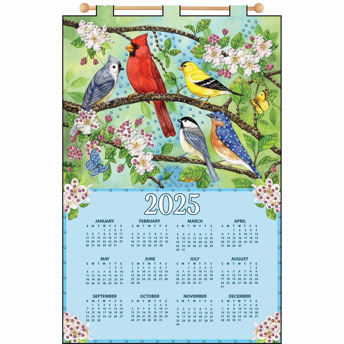 Design Works™ Garden Birds Calendar Felt & Sequin Kit