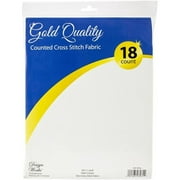 Design Works Gold Quality Aida 18 Count 60"X36"-White