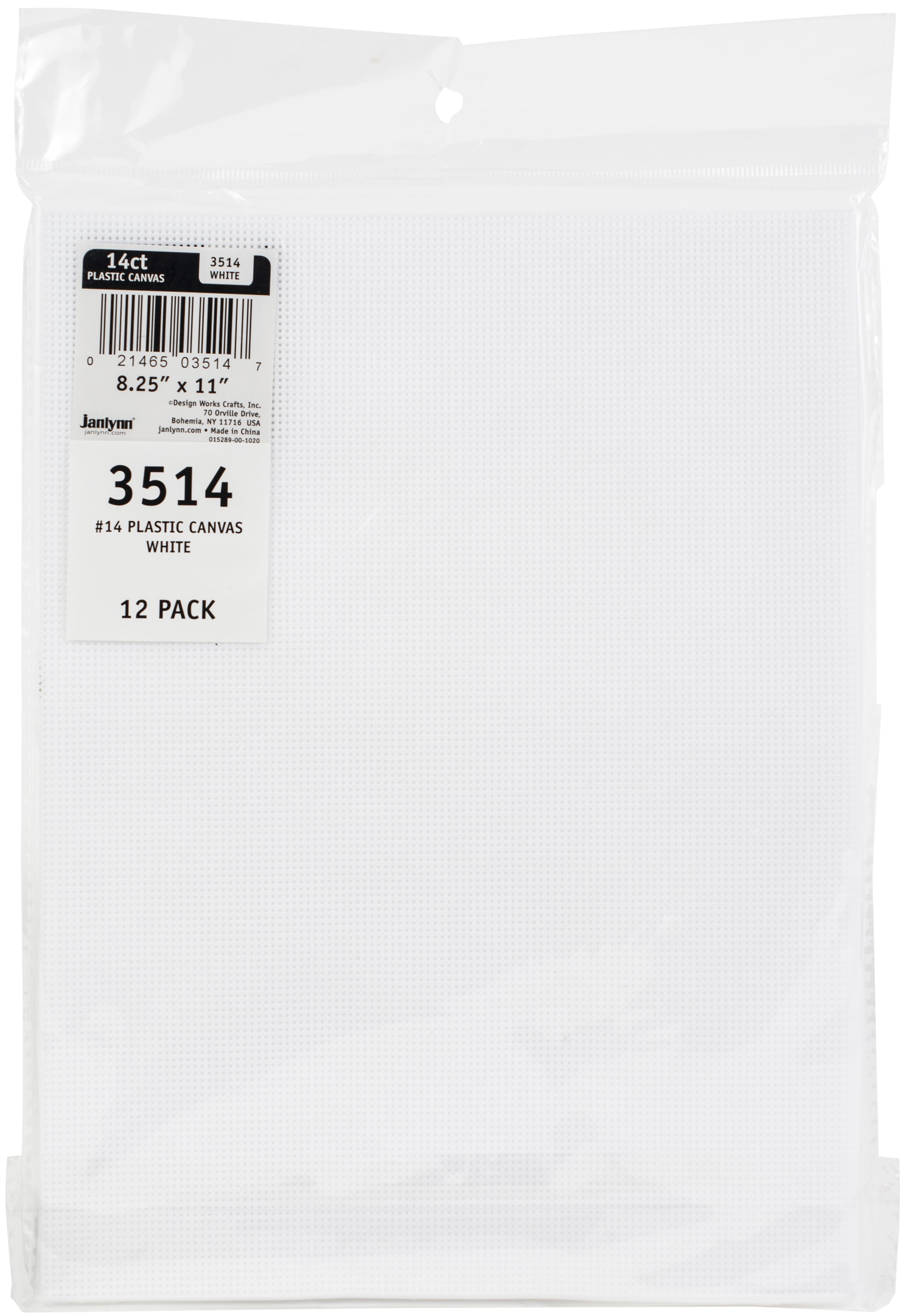 Design Works Plastic Canvas 14 Count 8.25"X11" 12/Pkg-White