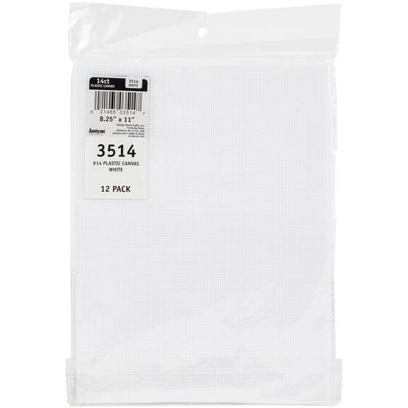 Design Works Plastic Canvas 14 Count 8.25"X11" 12/Pkg-White