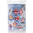 thumbnail image 1 of Design Works Plastic Canvas Ornament Kit 3" Set of 8-Christmas Teddy Bears (7 Count), 1 of 2