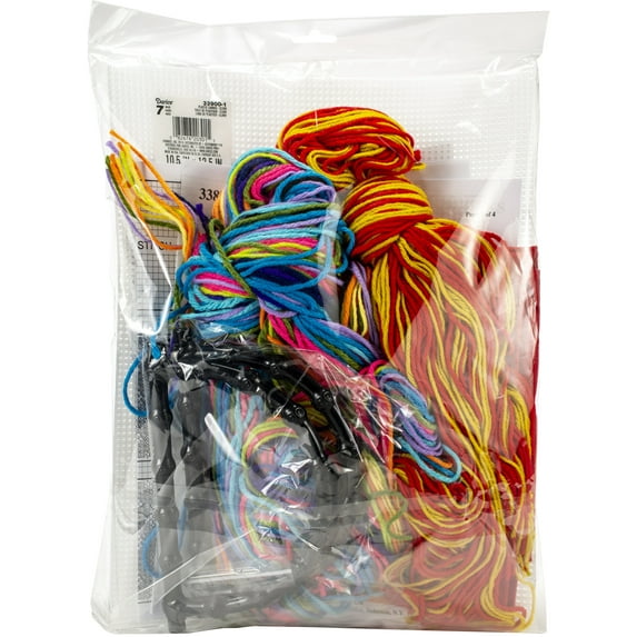 Design Works Plastic Canvas Tote Bag Kit 13"X10"X3"-Floral