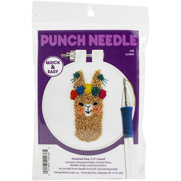Punch Needle Starter Kit Animal Cat Floral Rug Hooking Beginner