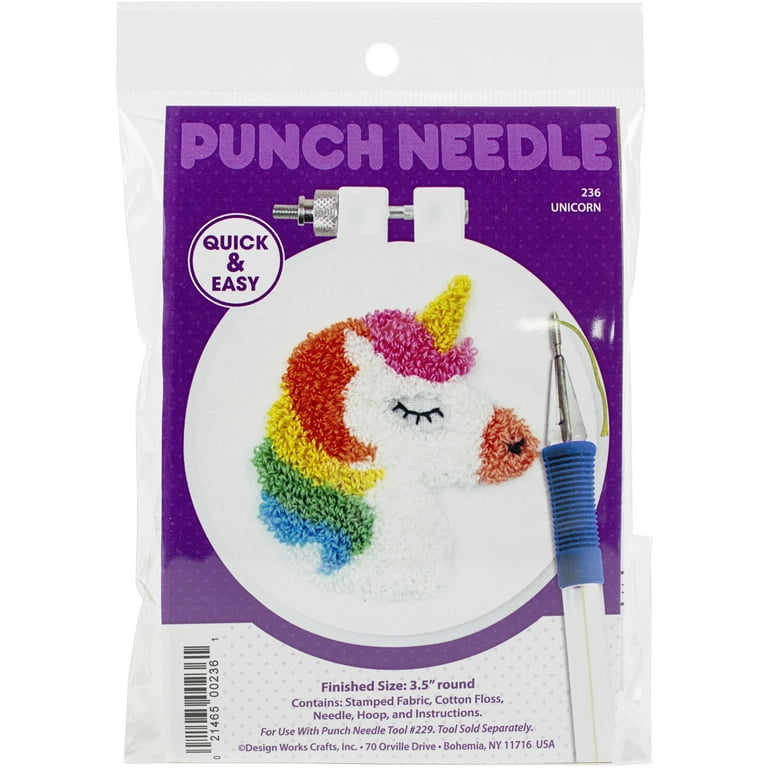 Beginner Punch Needle Kit - Pink Peony