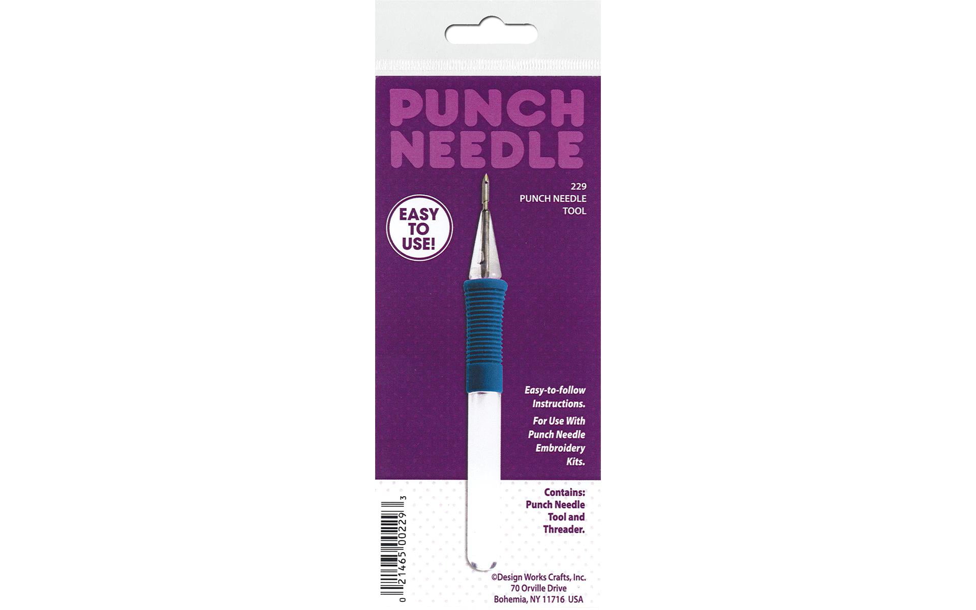 DIY Punch Needle Embroidery Kit Adjustable Rug Yarn Punch Needle Wooden Handle Embroidery Pen Embroidery Hoops Threaders Punch Needle Cloth for