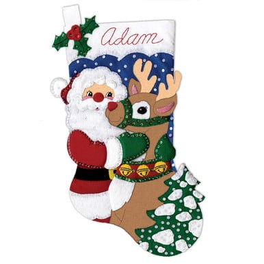 Design Works™ Santa & Deer Stocking Kit