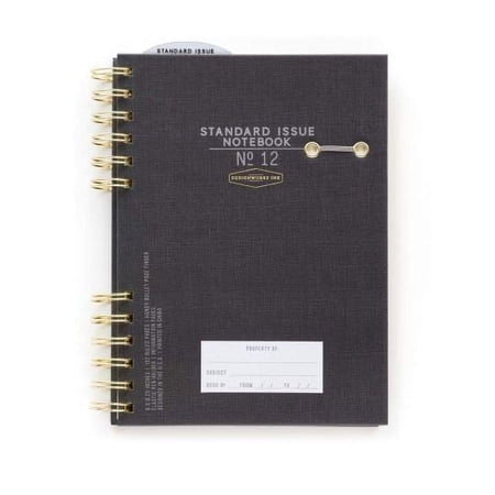Design Works Standard Issue Twin Wire Journal, Black