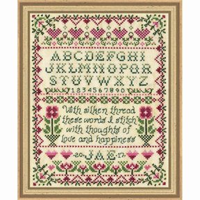 Design Works Counted Cross Stitch Kit - Stitcher Sampler, 8-1/2" x 11"