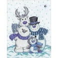 thumbnail image 1 of Design World Counted Cross Stitch Kit 8"X10"-Snow Pals (14 Count), 1 of 1
