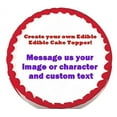 thumbnail image 1 of Design Your Own Edible Image Cake Topper 8" Round Frosting Sheet Edible Cake Topper You Add To Your Own Cake., 1 of 2