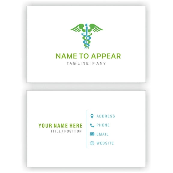 Design Your Own Personalised Business Cards Custom Professional Company Logo Visiting Card- Front and Back