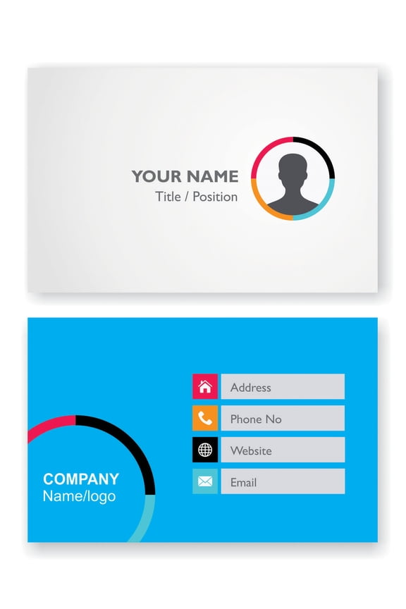 Design Your Own Personalized Business Card Custom Logo Employee Visiting Card- Front and Back