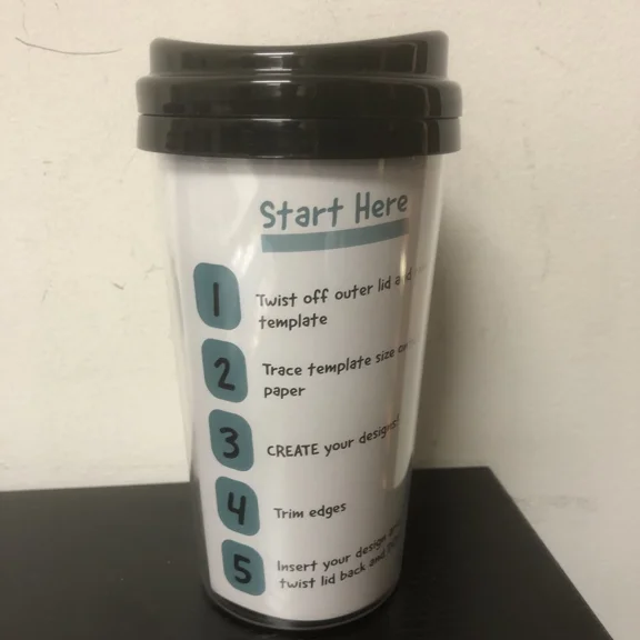 Design Your Own Travel Coffee Mug/Cup 17Oz Fun Safe Write Your Own Message!