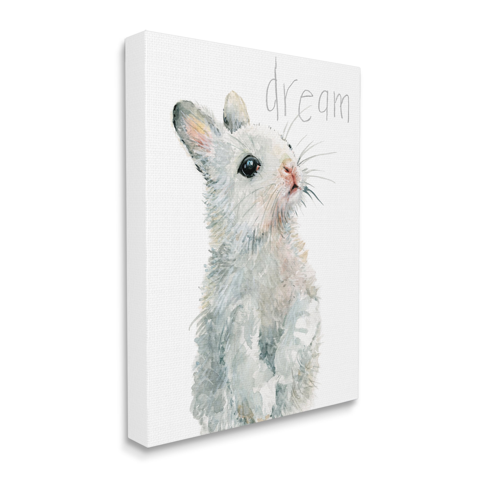 Stupell Industries Adorable Baby Bunny Dream Text Kids' Typography, 30 x 40, Design by Carol Robinson