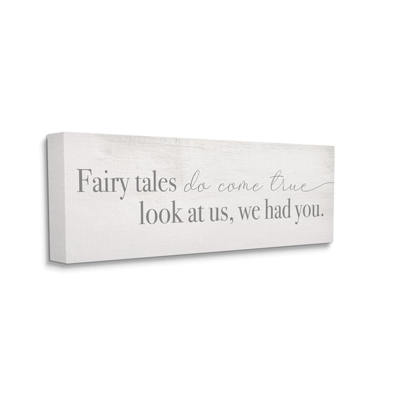 Design by Daphne Polselli Fairy Tales Come True Inspirational Family Children 40 in x 17 in Painting Canvas Art Print, by Stupell Home Décor