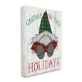 thumbnail image 1 of Design by Daphne Polselli Gnome for the Holidays Festive Garden Elf Plaid 36 in x 48 in Painting Canvas Art Print, by Stupell Home Décor, 1 of 5