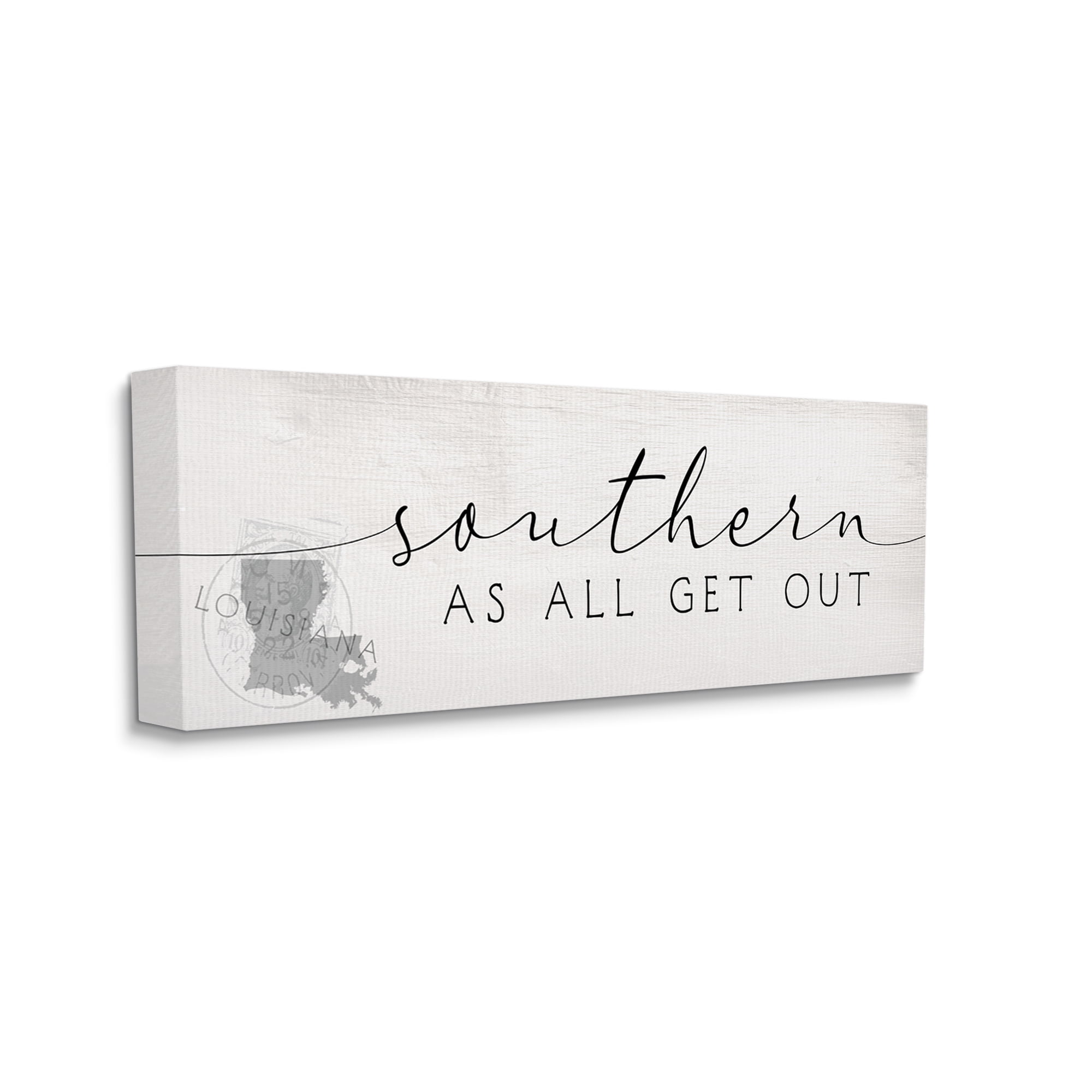 Stupell Industries Louisiana Southern State As All Get Out Slang, 13 x 30, Design by Daphne Polselli