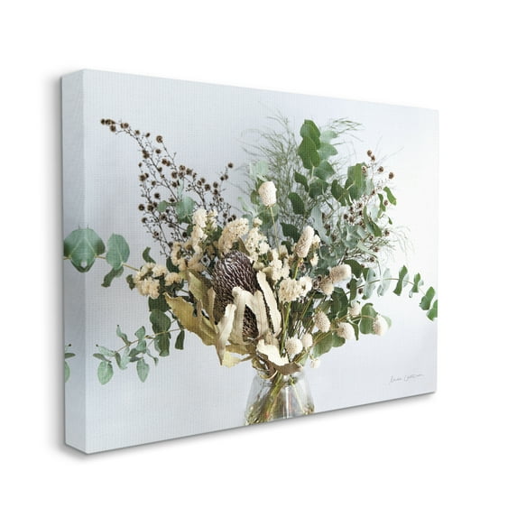 Design by Elise Catterall Wild Foliage Bouquet Forest Plant Arrangement 20 in x 16 in Painting Canvas Art Print, by Stupell Home Décor