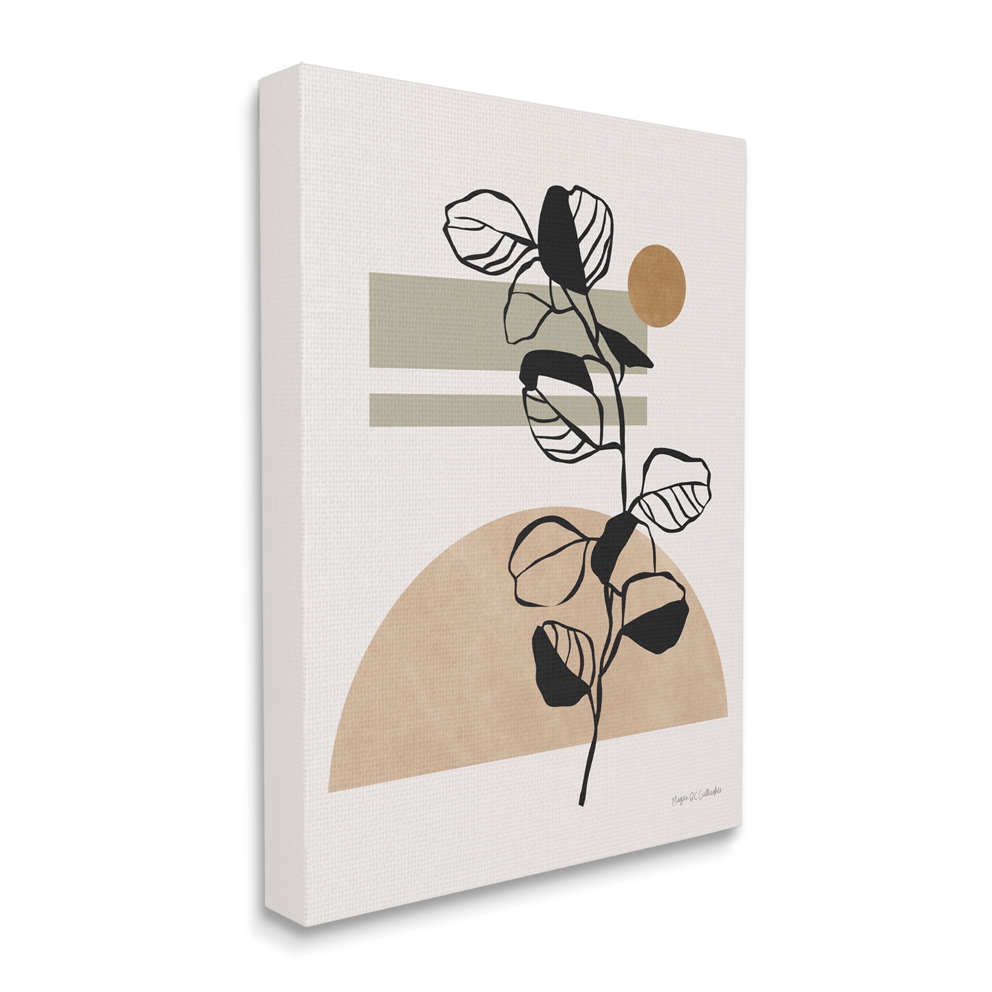 Design by Megan Gallagher Desert Sunrise Geometric Shapes Abstract Botanical Plant 36 in x 48 in Painting Canvas Art Print, by Stupell Home Décor