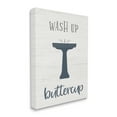thumbnail image 1 of Design by Natalie Carpentieri Wash Up Buttercup Phrase Good Hygiene Bathroom 24 in x 30 in Painting Canvas Art Print, by Stupell Home Décor, 1 of 5