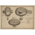 thumbnail image 1 of Design drawing shows front and side elevations and plan of balloon with devices designed to facilitate navigation and maneuverability while in the air. Poster Print (24 x 36), 1 of 4