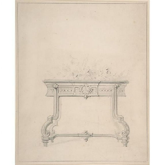 Design for Console Table Poster Print by Anonymous French 19th century (18 x 24)