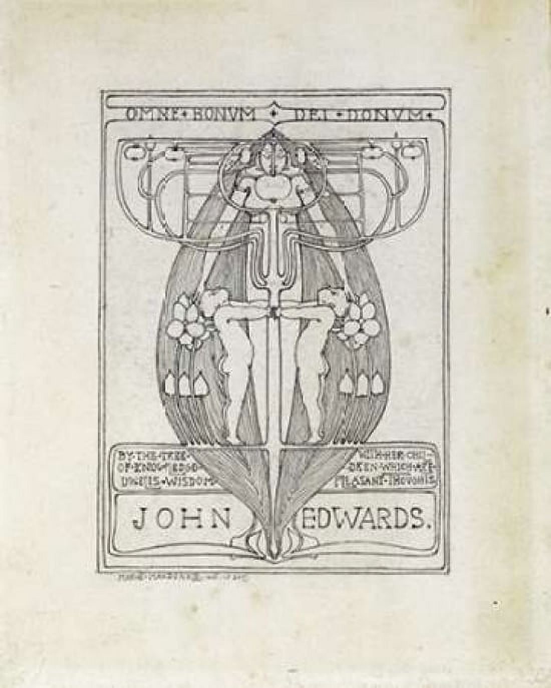 Design for a Bookplate 1896 Canvas Art - Margaret Macdonald Mackintosh (24 x 30)