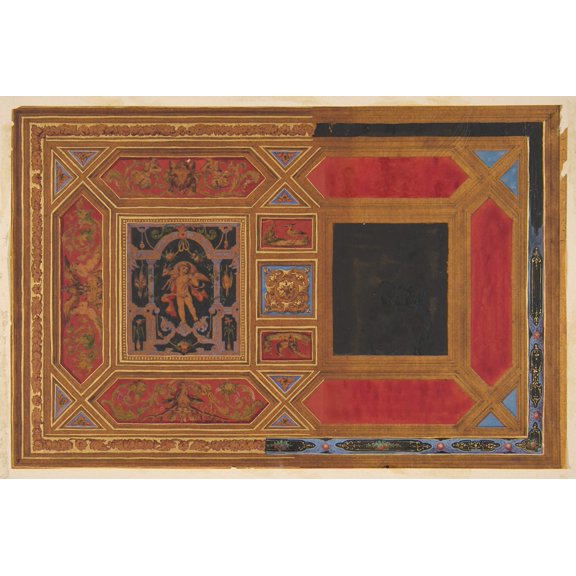 Design for a ceiling painted with grotesque motifs (19th Century) Poster Print by Jules-Edmond-Charles Lachaise (24 x 36)