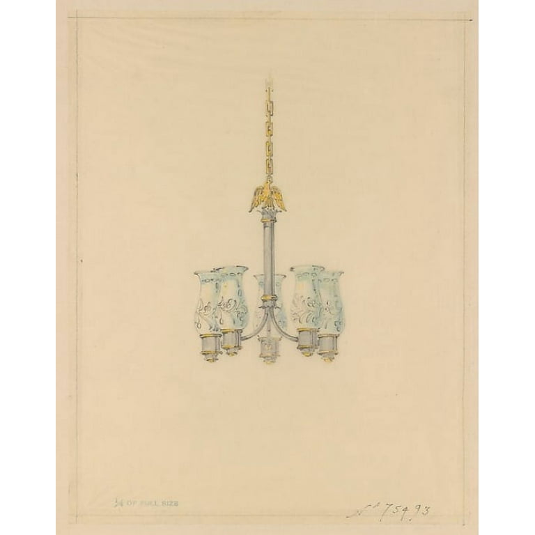 Design for hanging fixture Poster Print by Louis Comfort Tiffany (American,  New York 1848 �1933 New York) (18 x 24) 