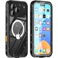 thumbnail image 1 of Design for iPhone 17 Pro Max Case Waterproof, Full Body Underwater Dustproof Shockproof Case Built-in Screen Protector - Clear, 1 of 7