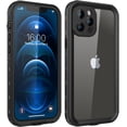 thumbnail image 1 of Design for iPhone 12 Pro Max Waterproof Case, Shockproof Dustproof with Screen Protector, Full Body Protective Phone Case for iPhone 12 Pro Max 6.7'' Black, 1 of 7