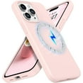 thumbnail image 1 of Design for iPhone 15 Pro Case [Compatible with Magsafe], Liquid Silicone Soft Gel Rubber Slim Cover with Cloth Lining Phone Case for Apple iPhone 15 Pro 6.1", Pink Sand, 1 of 16