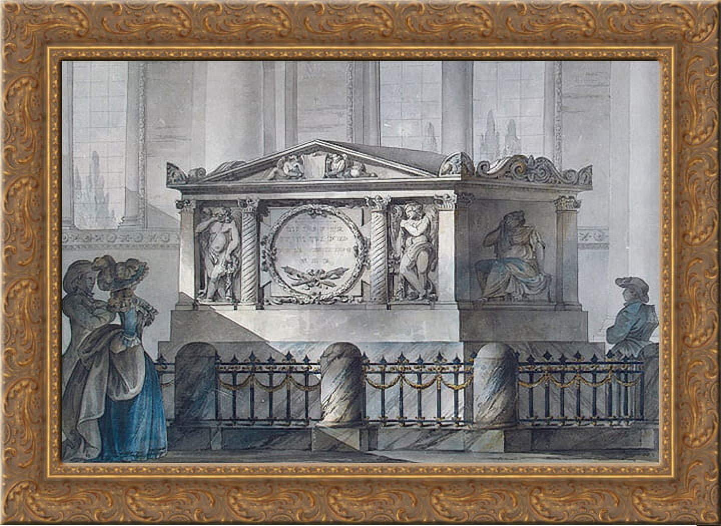 Sam Greig Design of Samuel Greig's tomb in Tallinn 24x20 Gold Ornate Wood Framed ...