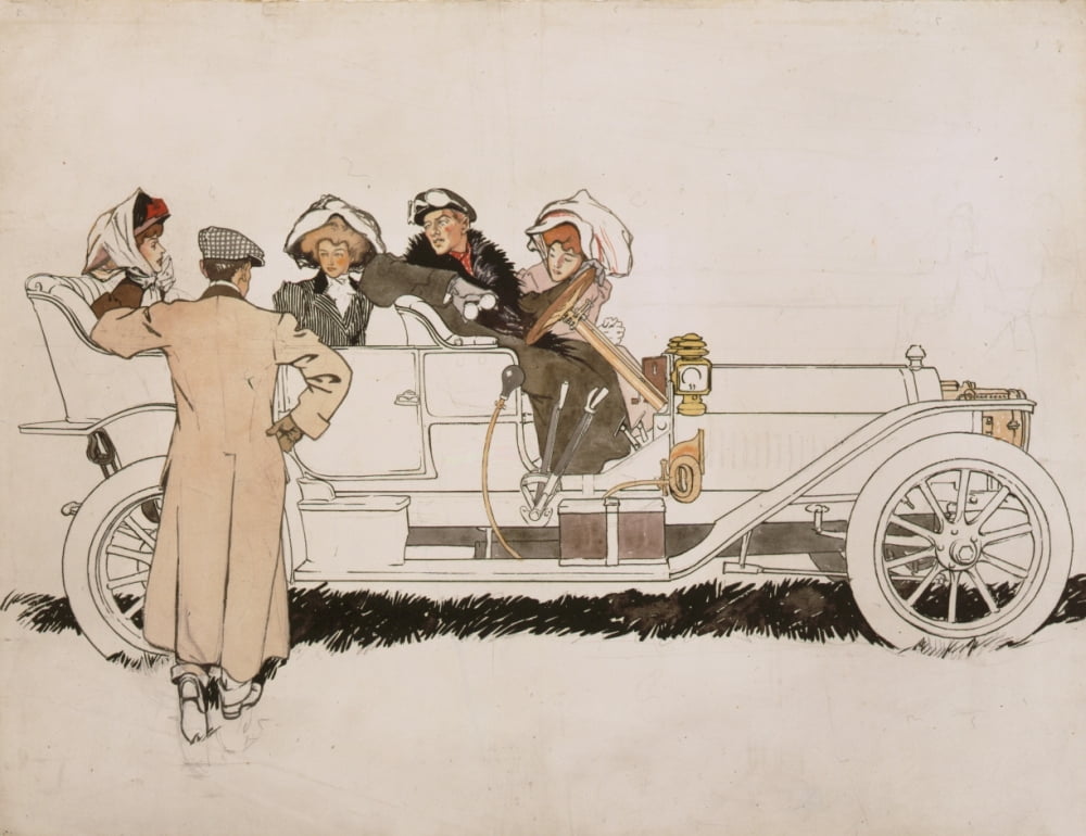 Design study for advert for Pierce Arrow automobiles c1915 Canvas Art - Edward Penfield (24 x 36)