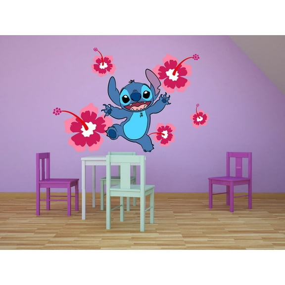 Design with Vinyl Lilo and Stitch Cartoon Character Wall Decal