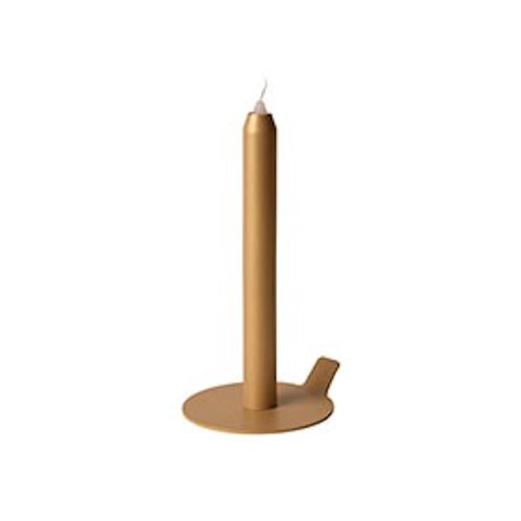 DesignNest Gold Cast Iron Metal Taper Candle Holder with Magnetic Plate Modern Home Dcor Gift 7.8"