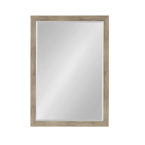 DesignOvation 27 x 39 Wall Mirror, Rustic Brown