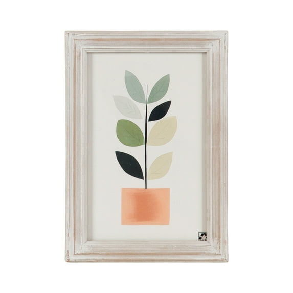 DesignOvation 4x6 Casual Distressed White Decorative Tabletop Picture Frame