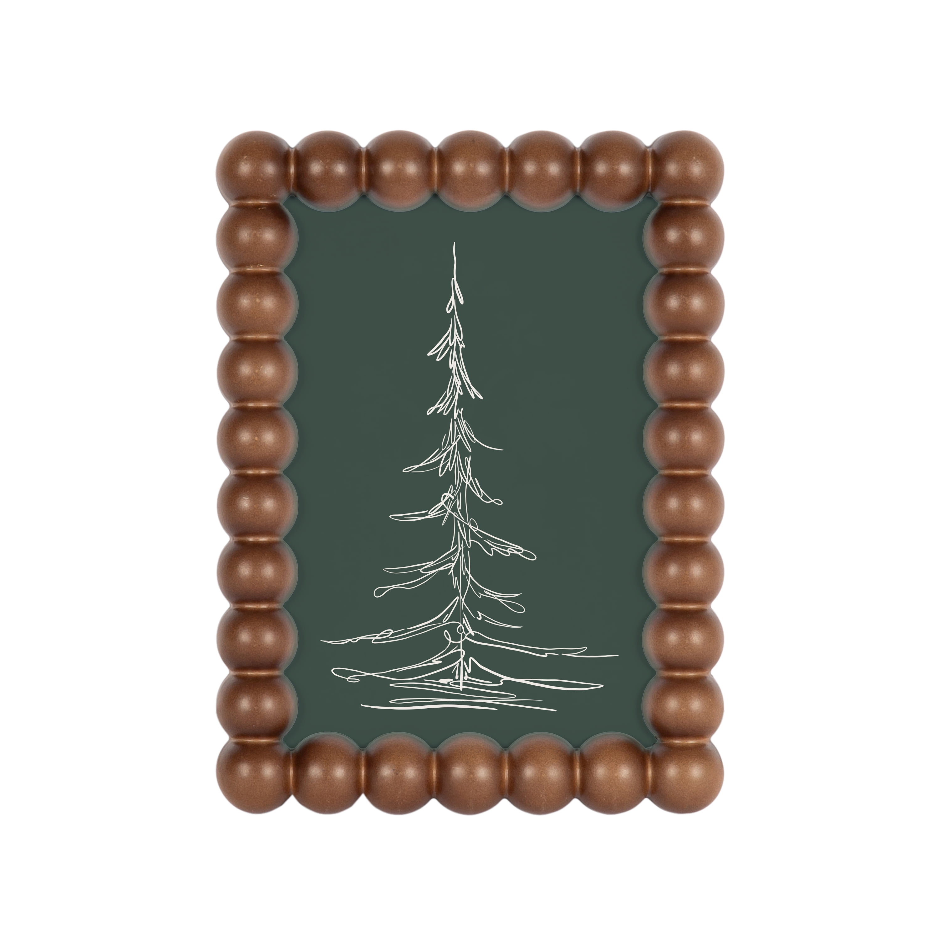 DesignOvation – 4x6 Picture Frame – Beaded Medium Walnut Tabletop Photo Frame
