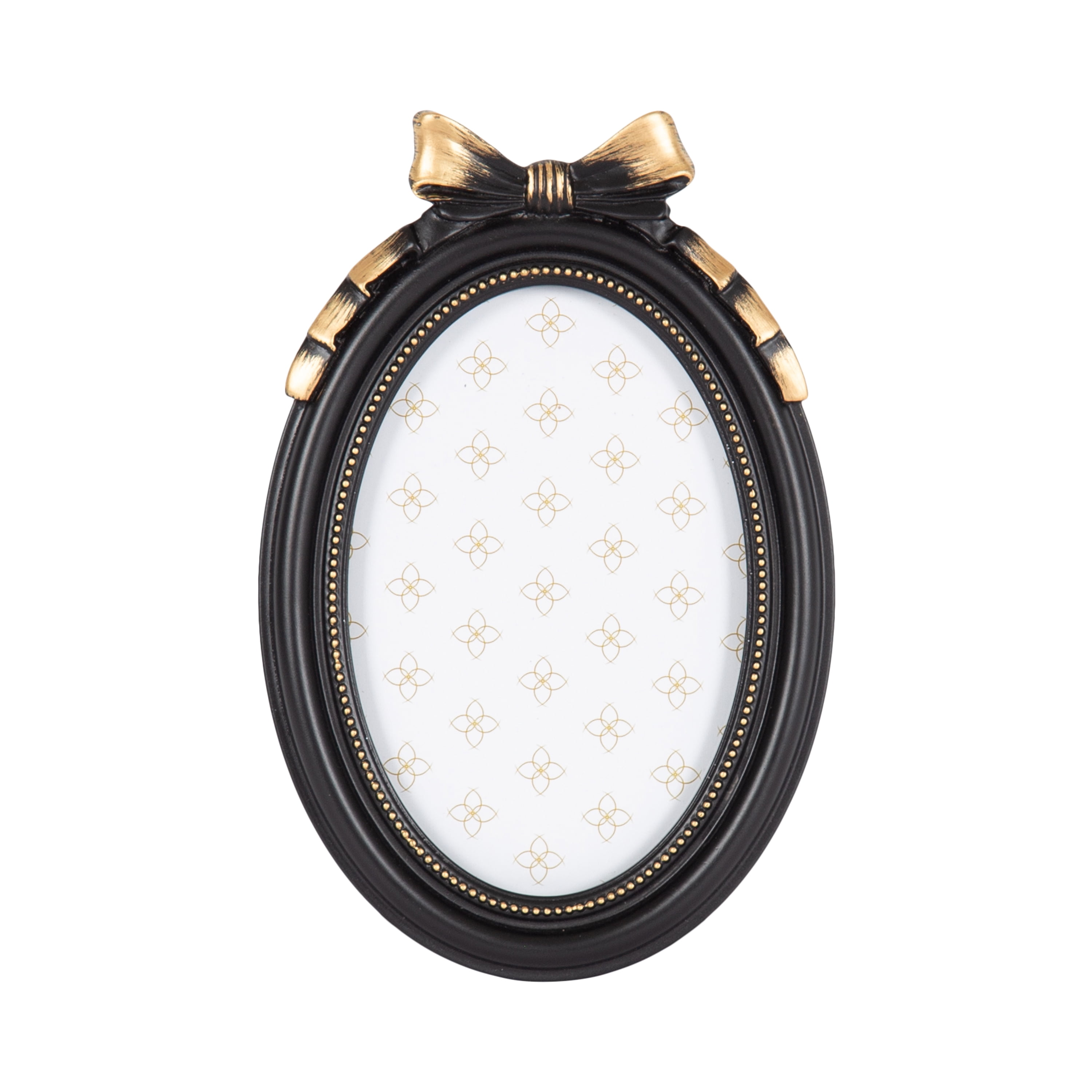 DesignOvation – 4x6 Picture Frame – Oval Bow Tabletop Photo Frame