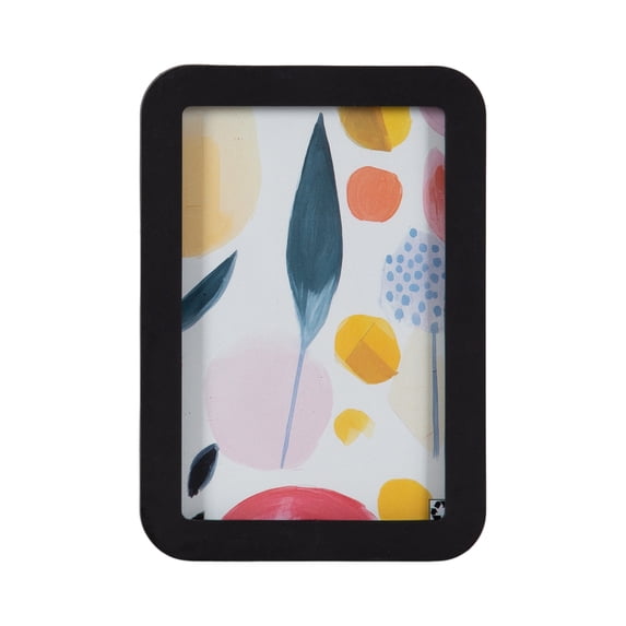 DesignOvation 4x6 Rounded Basic Black Decorative Tabletop Picture Frame