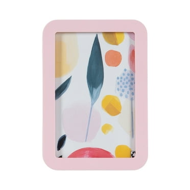 DesignOvation 4x6 Rounded Basic Pink Decorative Tabletop Picture Frame