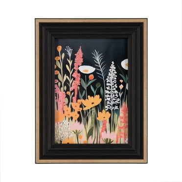DesignOvation 5x7 Casual Black/Tan Decorative Tabletop Picture Frame