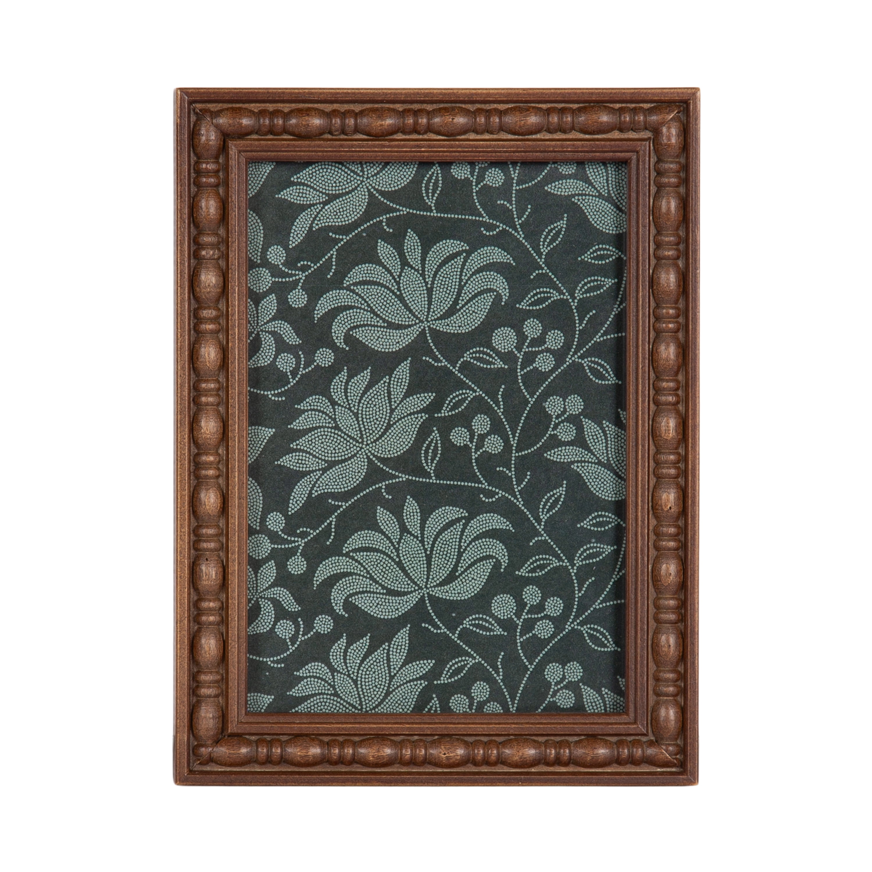 DesignOvation – 5x7 Picture Frame – Spindle Dark Walnut Tabletop Photo Frame