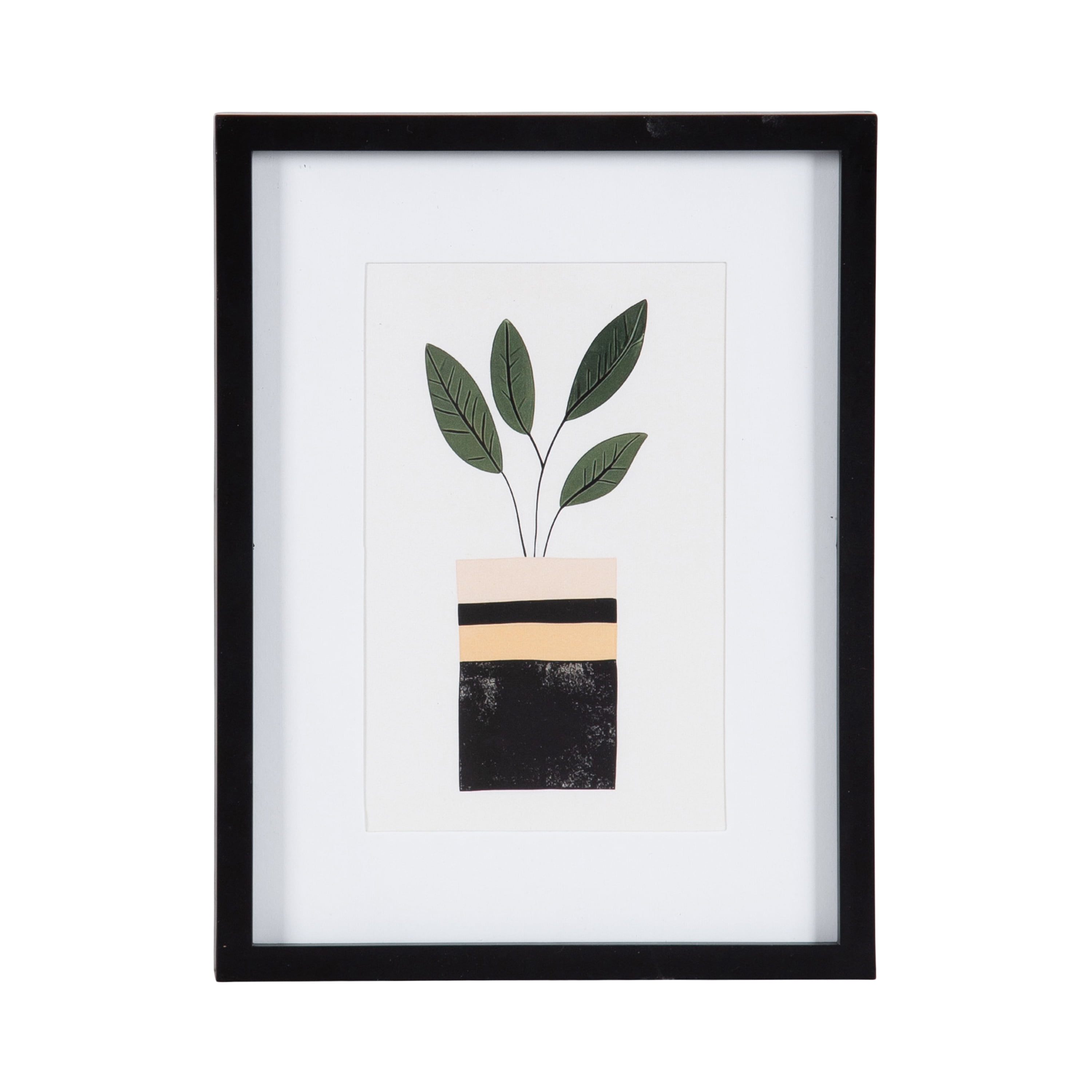 DesignOvation 6x8 Matted for 4x6 Linear Black Decorative Tabletop Picture Frame