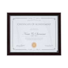 DesignOvation 8.5x11 Mahogany Document Certificate Picture Frame