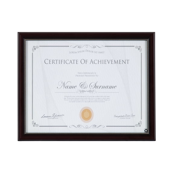 DesignOvation 8.5x11 Mahogany Document Certificate Picture Frame