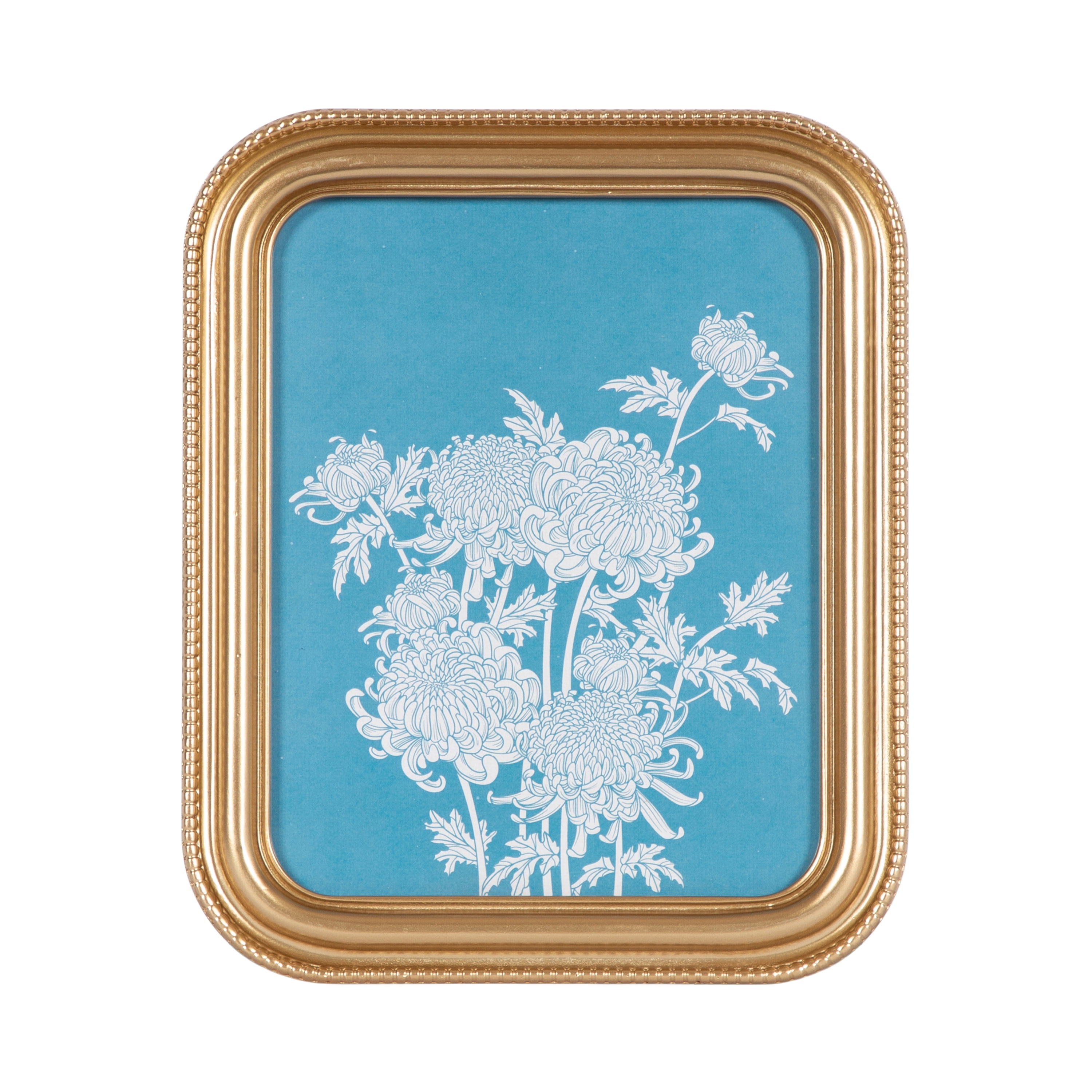 DesignOvation – 8x10 Picture Frame – Beaded Gold Tabletop Photo Frame
