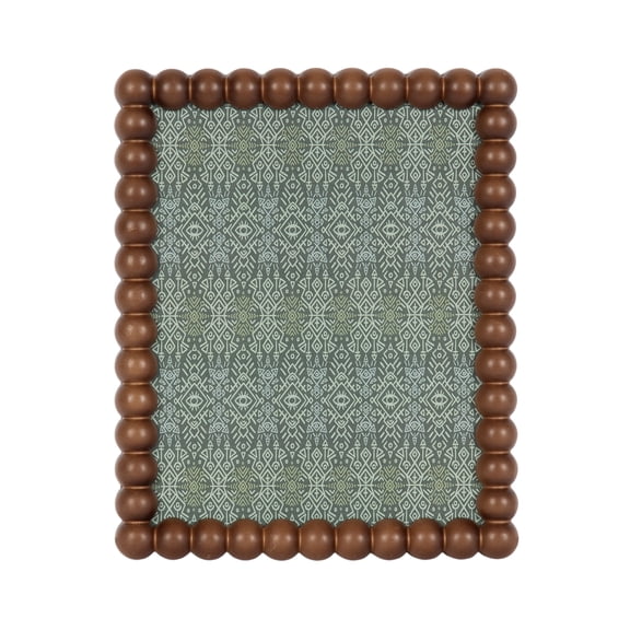 DesignOvation – 8x10 Picture Frame – Beaded Medium Walnut Tabletop Photo Frame