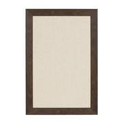 DesignOvation Beatrice Framed Linen Fabric Pinboard, 18x27, Walnut Brown